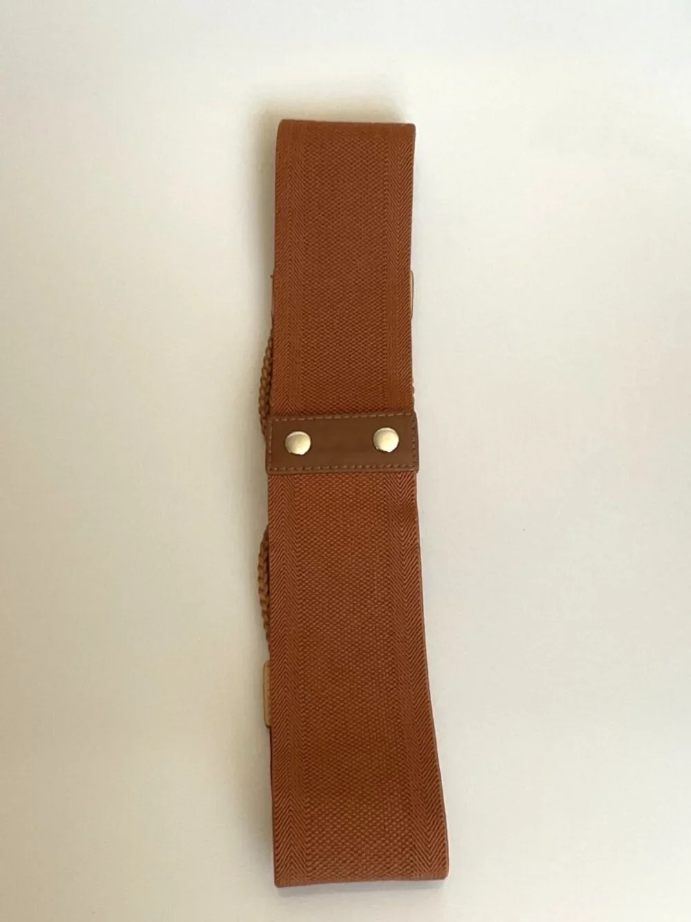 Y2K Vintage Brown Wide Elastic Cinch Belt Braided Boho Waist Strap